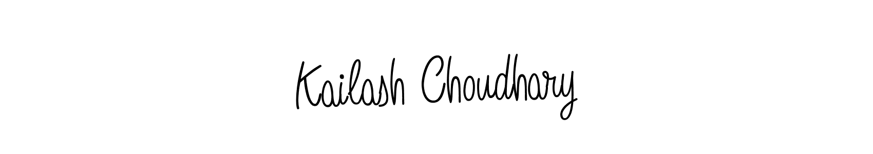 You should practise on your own different ways (Angelique-Rose-font-FFP) to write your name (Kailash Choudhary) in signature. don't let someone else do it for you. Kailash Choudhary signature style 5 images and pictures png