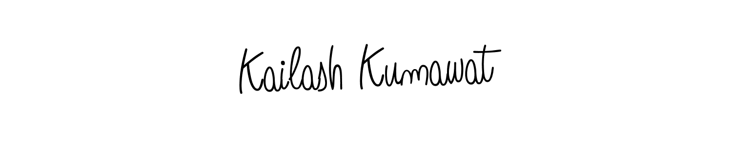 The best way (Angelique-Rose-font-FFP) to make a short signature is to pick only two or three words in your name. The name Kailash Kumawat include a total of six letters. For converting this name. Kailash Kumawat signature style 5 images and pictures png