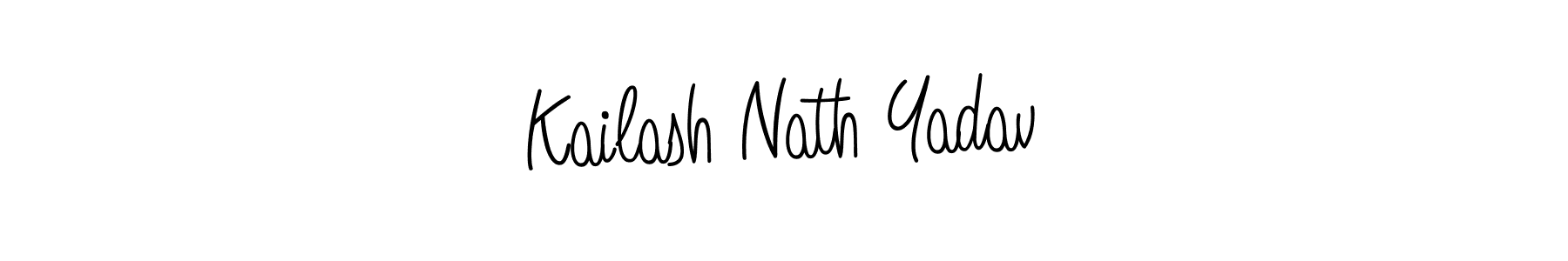 You should practise on your own different ways (Angelique-Rose-font-FFP) to write your name (Kailash Nath Yadav) in signature. don't let someone else do it for you. Kailash Nath Yadav signature style 5 images and pictures png