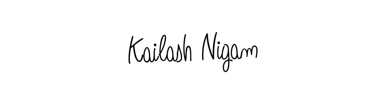 Also we have Kailash Nigam name is the best signature style. Create professional handwritten signature collection using Angelique-Rose-font-FFP autograph style. Kailash Nigam signature style 5 images and pictures png