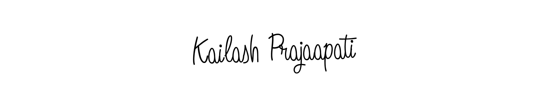 Make a beautiful signature design for name Kailash Prajaapati. With this signature (Angelique-Rose-font-FFP) style, you can create a handwritten signature for free. Kailash Prajaapati signature style 5 images and pictures png