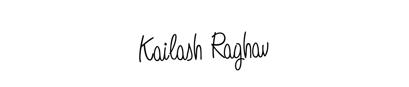 How to make Kailash Raghav name signature. Use Angelique-Rose-font-FFP style for creating short signs online. This is the latest handwritten sign. Kailash Raghav signature style 5 images and pictures png