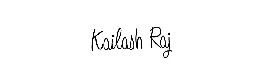 How to make Kailash Raj name signature. Use Angelique-Rose-font-FFP style for creating short signs online. This is the latest handwritten sign. Kailash Raj signature style 5 images and pictures png