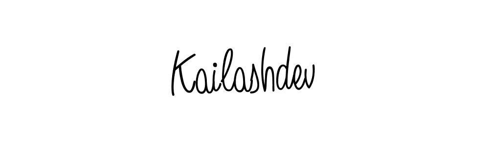 Use a signature maker to create a handwritten signature online. With this signature software, you can design (Angelique-Rose-font-FFP) your own signature for name Kailashdev. Kailashdev signature style 5 images and pictures png