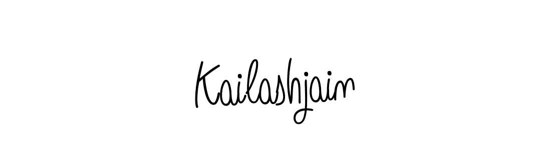 You should practise on your own different ways (Angelique-Rose-font-FFP) to write your name (Kailashjain) in signature. don't let someone else do it for you. Kailashjain signature style 5 images and pictures png