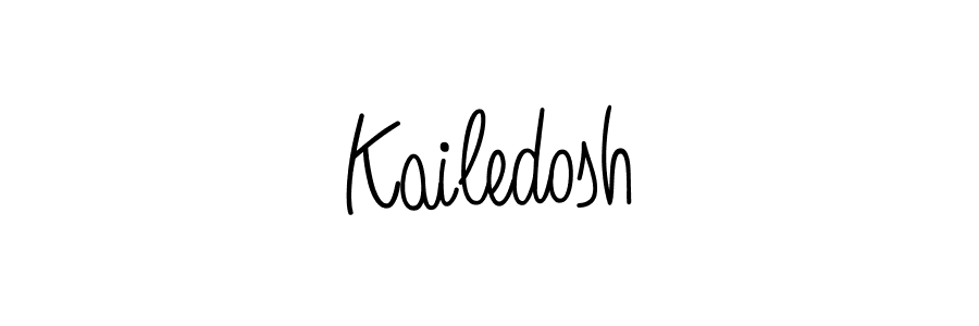 Make a beautiful signature design for name Kailedosh. With this signature (Angelique-Rose-font-FFP) style, you can create a handwritten signature for free. Kailedosh signature style 5 images and pictures png