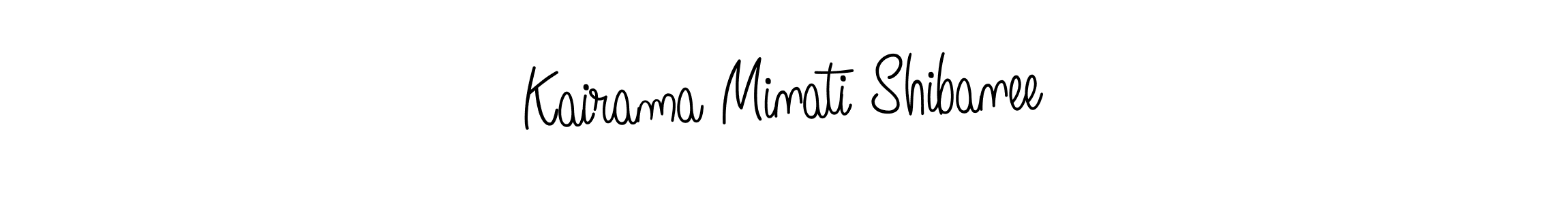 Kairama Minati Shibanee stylish signature style. Best Handwritten Sign (Angelique-Rose-font-FFP) for my name. Handwritten Signature Collection Ideas for my name Kairama Minati Shibanee. Kairama Minati Shibanee signature style 5 images and pictures png