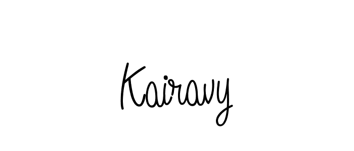 Use a signature maker to create a handwritten signature online. With this signature software, you can design (Angelique-Rose-font-FFP) your own signature for name Kairavy. Kairavy signature style 5 images and pictures png