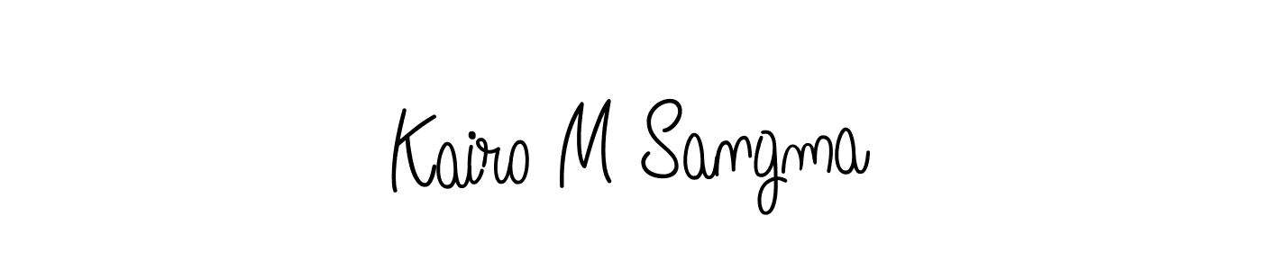 How to Draw Kairo M Sangma signature style? Angelique-Rose-font-FFP is a latest design signature styles for name Kairo M Sangma. Kairo M Sangma signature style 5 images and pictures png