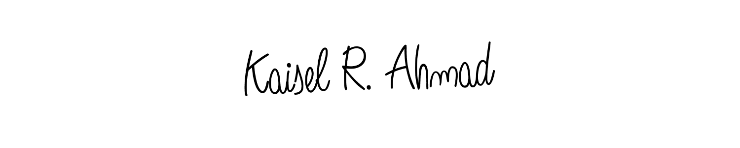 Also we have Kaisel R. Ahmad name is the best signature style. Create professional handwritten signature collection using Angelique-Rose-font-FFP autograph style. Kaisel R. Ahmad signature style 5 images and pictures png