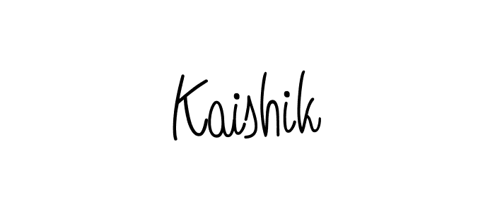 Design your own signature with our free online signature maker. With this signature software, you can create a handwritten (Angelique-Rose-font-FFP) signature for name Kaishik. Kaishik signature style 5 images and pictures png