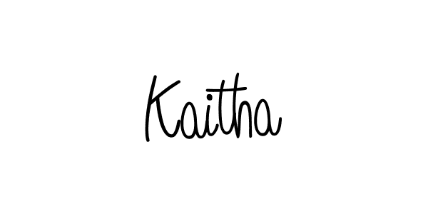 Design your own signature with our free online signature maker. With this signature software, you can create a handwritten (Angelique-Rose-font-FFP) signature for name Kaitha. Kaitha signature style 5 images and pictures png