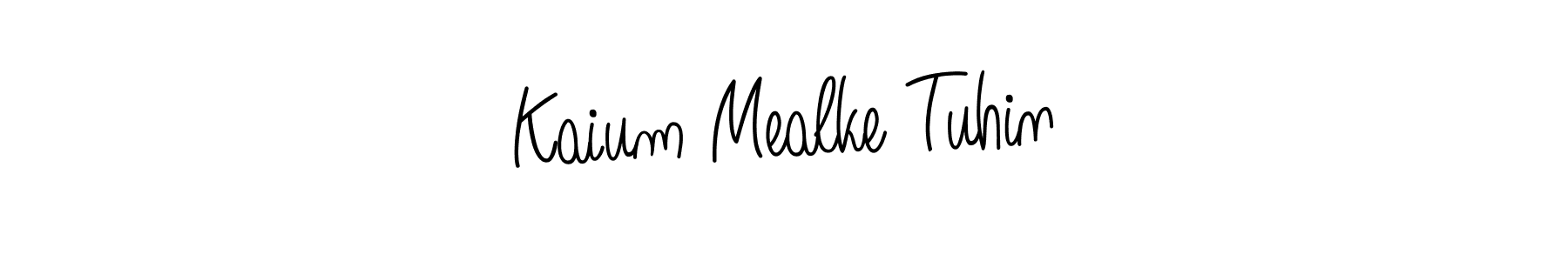 Kaium Mealke Tuhin stylish signature style. Best Handwritten Sign (Angelique-Rose-font-FFP) for my name. Handwritten Signature Collection Ideas for my name Kaium Mealke Tuhin. Kaium Mealke Tuhin signature style 5 images and pictures png