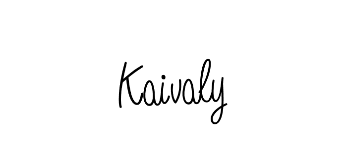 Kaivaly stylish signature style. Best Handwritten Sign (Angelique-Rose-font-FFP) for my name. Handwritten Signature Collection Ideas for my name Kaivaly. Kaivaly signature style 5 images and pictures png
