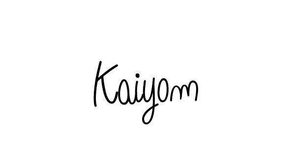 Make a beautiful signature design for name Kaiyom. With this signature (Angelique-Rose-font-FFP) style, you can create a handwritten signature for free. Kaiyom signature style 5 images and pictures png
