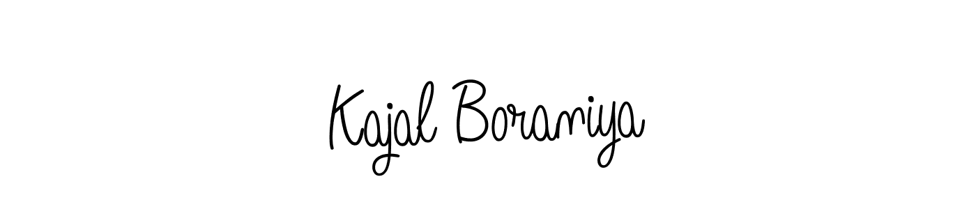 How to make Kajal Boraniya signature? Angelique-Rose-font-FFP is a professional autograph style. Create handwritten signature for Kajal Boraniya name. Kajal Boraniya signature style 5 images and pictures png