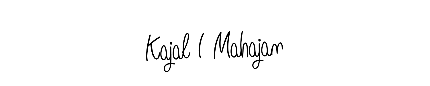 How to make Kajal I Mahajan name signature. Use Angelique-Rose-font-FFP style for creating short signs online. This is the latest handwritten sign. Kajal I Mahajan signature style 5 images and pictures png