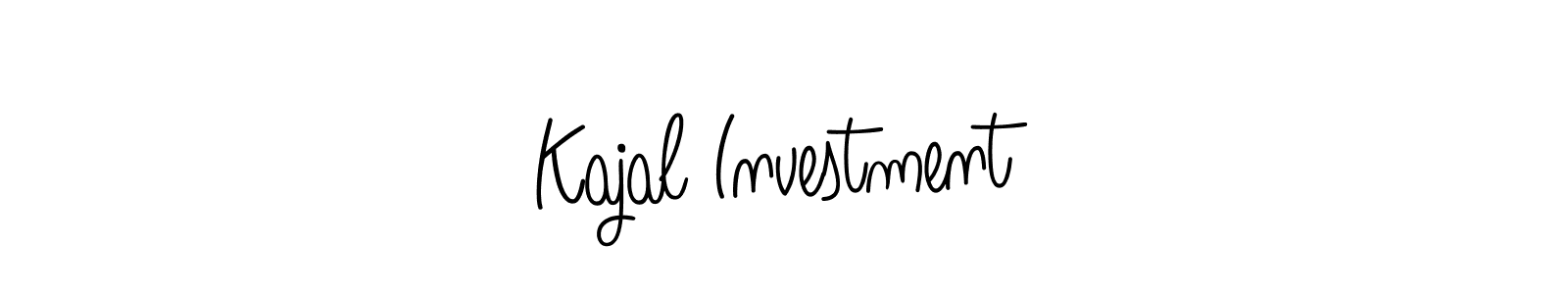 The best way (Angelique-Rose-font-FFP) to make a short signature is to pick only two or three words in your name. The name Kajal Investment include a total of six letters. For converting this name. Kajal Investment signature style 5 images and pictures png