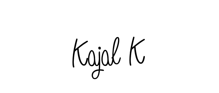 Also we have Kajal K name is the best signature style. Create professional handwritten signature collection using Angelique-Rose-font-FFP autograph style. Kajal K signature style 5 images and pictures png
