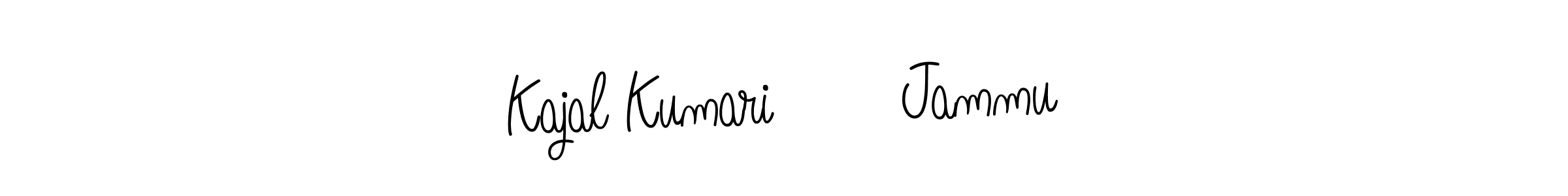 Design your own signature with our free online signature maker. With this signature software, you can create a handwritten (Angelique-Rose-font-FFP) signature for name Kajal Kumari       Jammu. Kajal Kumari       Jammu signature style 5 images and pictures png