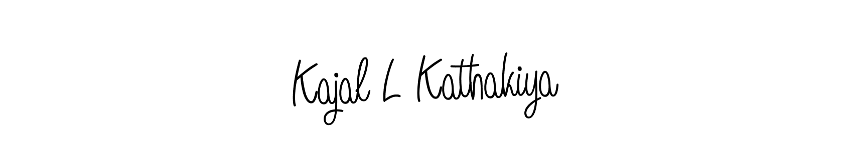 Kajal L Kathakiya stylish signature style. Best Handwritten Sign (Angelique-Rose-font-FFP) for my name. Handwritten Signature Collection Ideas for my name Kajal L Kathakiya. Kajal L Kathakiya signature style 5 images and pictures png