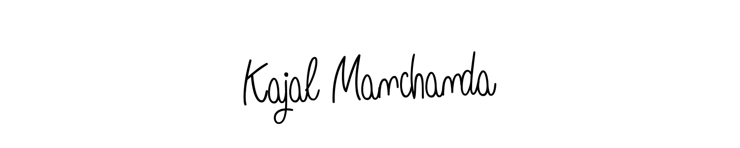 The best way (Angelique-Rose-font-FFP) to make a short signature is to pick only two or three words in your name. The name Kajal Manchanda include a total of six letters. For converting this name. Kajal Manchanda signature style 5 images and pictures png