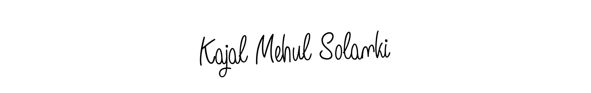 Design your own signature with our free online signature maker. With this signature software, you can create a handwritten (Angelique-Rose-font-FFP) signature for name Kajal Mehul Solanki. Kajal Mehul Solanki signature style 5 images and pictures png
