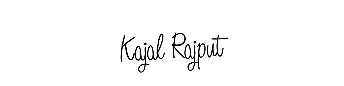 The best way (Angelique-Rose-font-FFP) to make a short signature is to pick only two or three words in your name. The name Kajal Rajput include a total of six letters. For converting this name. Kajal Rajput signature style 5 images and pictures png