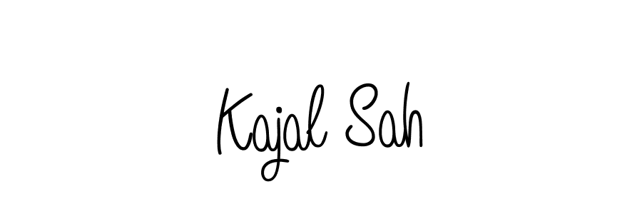 The best way (Angelique-Rose-font-FFP) to make a short signature is to pick only two or three words in your name. The name Kajal Sah include a total of six letters. For converting this name. Kajal Sah signature style 5 images and pictures png