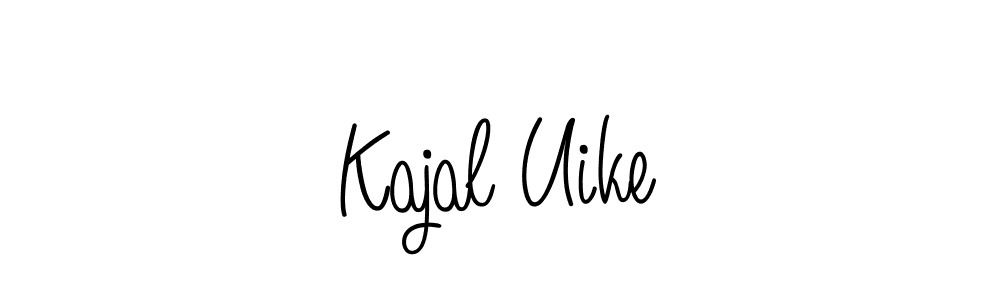 if you are searching for the best signature style for your name Kajal Uike. so please give up your signature search. here we have designed multiple signature styles  using Angelique-Rose-font-FFP. Kajal Uike signature style 5 images and pictures png