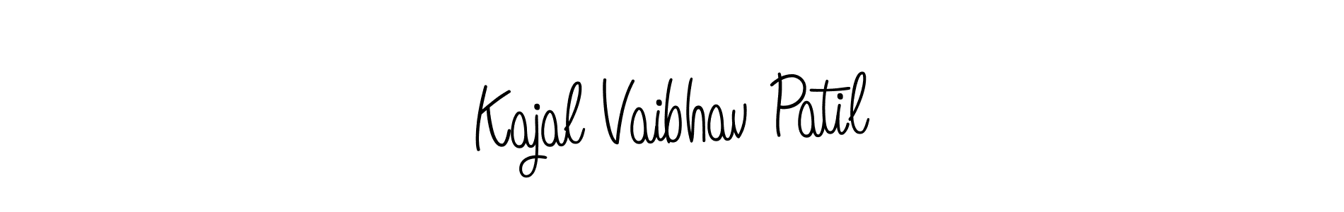 This is the best signature style for the Kajal Vaibhav Patil name. Also you like these signature font (Angelique-Rose-font-FFP). Mix name signature. Kajal Vaibhav Patil signature style 5 images and pictures png