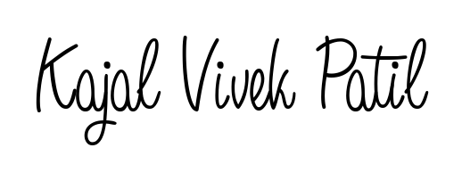 A timeless handwritten aesthetic for Kajal Vivek Patil. The Angelique-Rose-font-FFP font gives your signature a handcrafted feel with natural curves. Kajal Vivek Patil signature style 5 images and pictures png