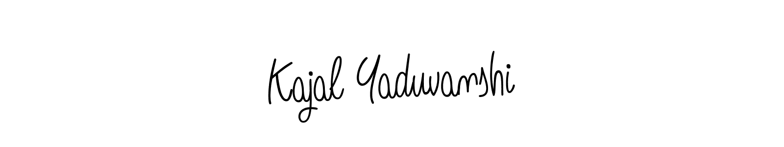 Create a beautiful signature design for name Kajal Yaduvanshi. With this signature (Angelique-Rose-font-FFP) fonts, you can make a handwritten signature for free. Kajal Yaduvanshi signature style 5 images and pictures png