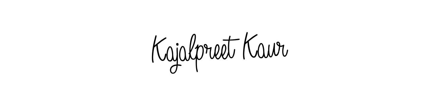 Design your own signature with our free online signature maker. With this signature software, you can create a handwritten (Angelique-Rose-font-FFP) signature for name Kajalpreet Kaur. Kajalpreet Kaur signature style 5 images and pictures png