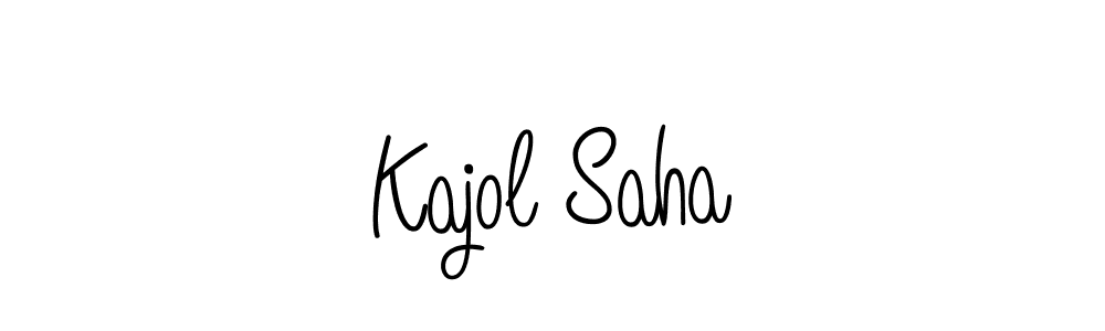 How to make Kajol Saha name signature. Use Angelique-Rose-font-FFP style for creating short signs online. This is the latest handwritten sign. Kajol Saha signature style 5 images and pictures png