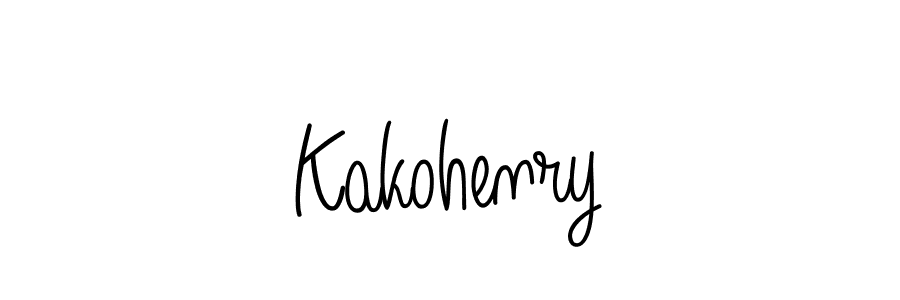 Use a signature maker to create a handwritten signature online. With this signature software, you can design (Angelique-Rose-font-FFP) your own signature for name Kakohenry. Kakohenry signature style 5 images and pictures png