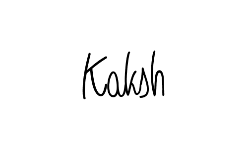 The best way (Angelique-Rose-font-FFP) to make a short signature is to pick only two or three words in your name. The name Kaksh include a total of six letters. For converting this name. Kaksh signature style 5 images and pictures png