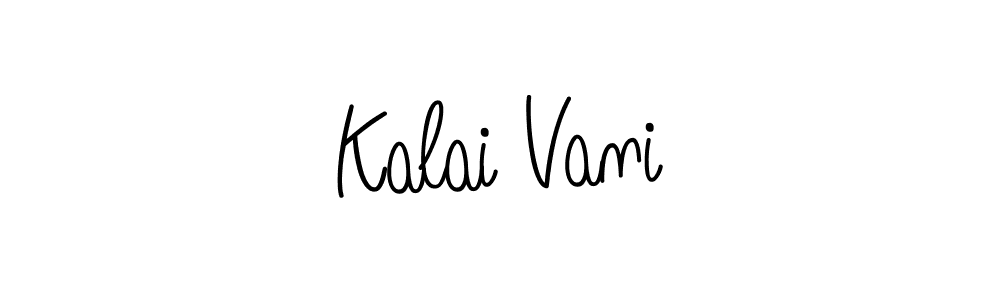 Use a signature maker to create a handwritten signature online. With this signature software, you can design (Angelique-Rose-font-FFP) your own signature for name Kalai Vani. Kalai Vani signature style 5 images and pictures png