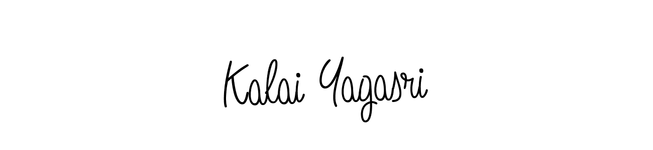 Create a beautiful signature design for name Kalai Yagasri. With this signature (Angelique-Rose-font-FFP) fonts, you can make a handwritten signature for free. Kalai Yagasri signature style 5 images and pictures png