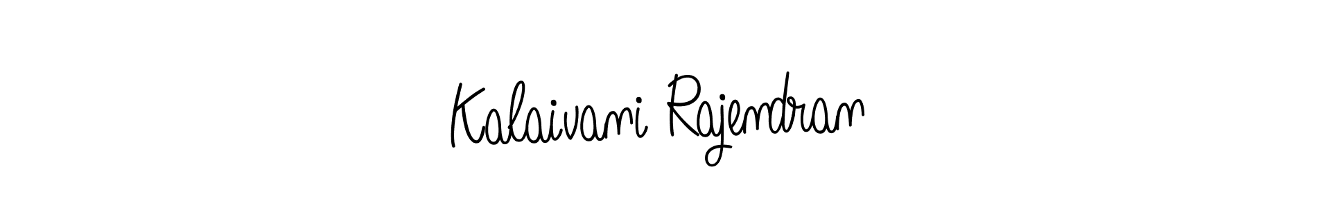 You should practise on your own different ways (Angelique-Rose-font-FFP) to write your name (Kalaivani Rajendran) in signature. don't let someone else do it for you. Kalaivani Rajendran signature style 5 images and pictures png
