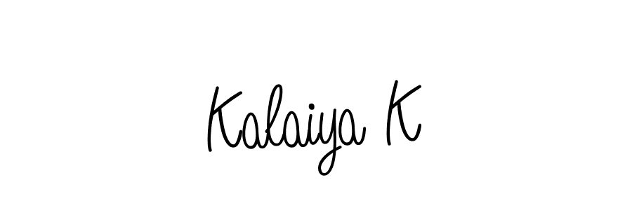 Here are the top 10 professional signature styles for the name Kalaiya K. These are the best autograph styles you can use for your name. Kalaiya K signature style 5 images and pictures png