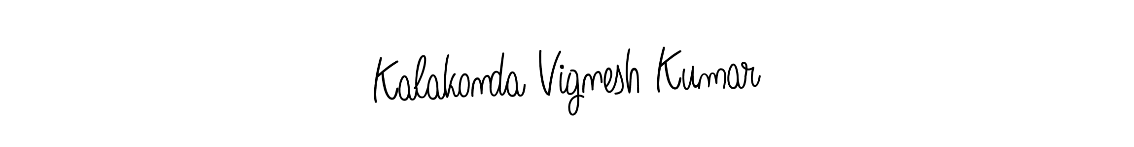 Create a beautiful signature design for name Kalakonda Vignesh Kumar. With this signature (Angelique-Rose-font-FFP) fonts, you can make a handwritten signature for free. Kalakonda Vignesh Kumar signature style 5 images and pictures png