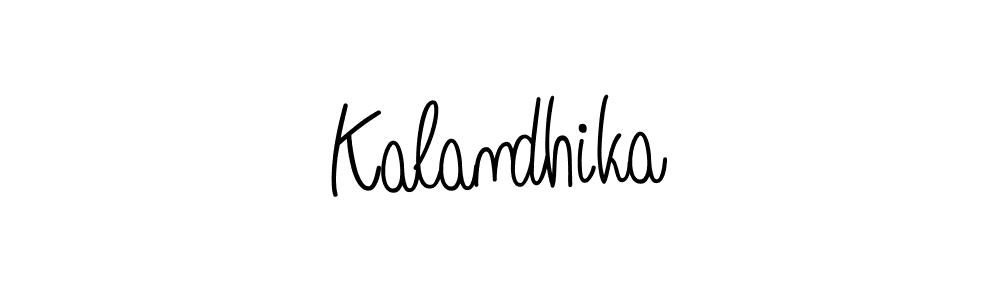 Design your own signature with our free online signature maker. With this signature software, you can create a handwritten (Angelique-Rose-font-FFP) signature for name Kalandhika. Kalandhika signature style 5 images and pictures png