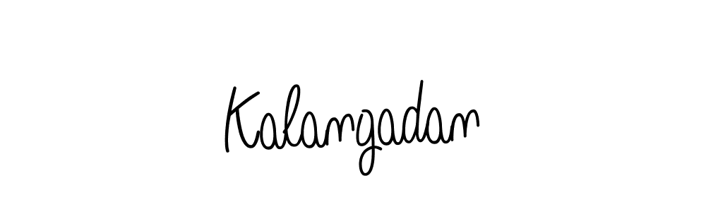 Design your own signature with our free online signature maker. With this signature software, you can create a handwritten (Angelique-Rose-font-FFP) signature for name Kalangadan. Kalangadan signature style 5 images and pictures png