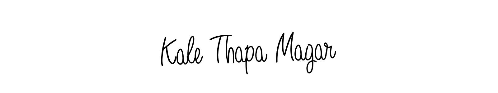 Use a signature maker to create a handwritten signature online. With this signature software, you can design (Angelique-Rose-font-FFP) your own signature for name Kale Thapa Magar. Kale Thapa Magar signature style 5 images and pictures png