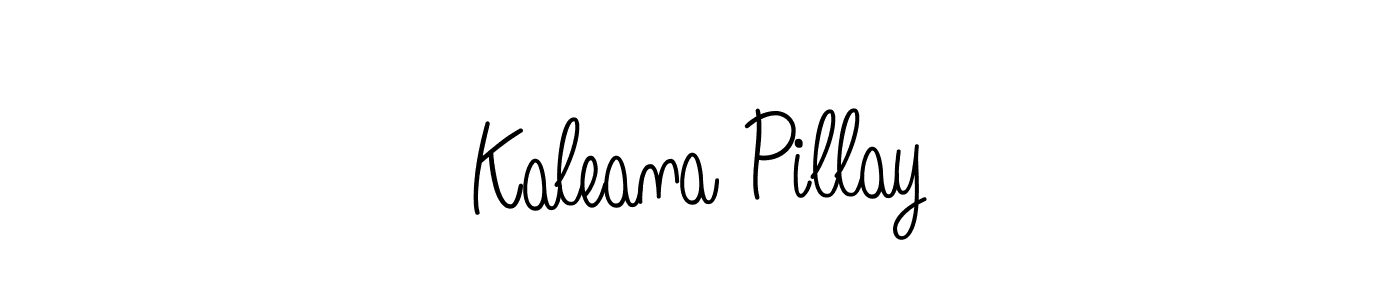 The best way (Angelique-Rose-font-FFP) to make a short signature is to pick only two or three words in your name. The name Kaleana Pillay include a total of six letters. For converting this name. Kaleana Pillay signature style 5 images and pictures png