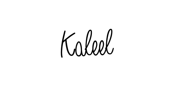 How to make Kaleel name signature. Use Angelique-Rose-font-FFP style for creating short signs online. This is the latest handwritten sign. Kaleel signature style 5 images and pictures png