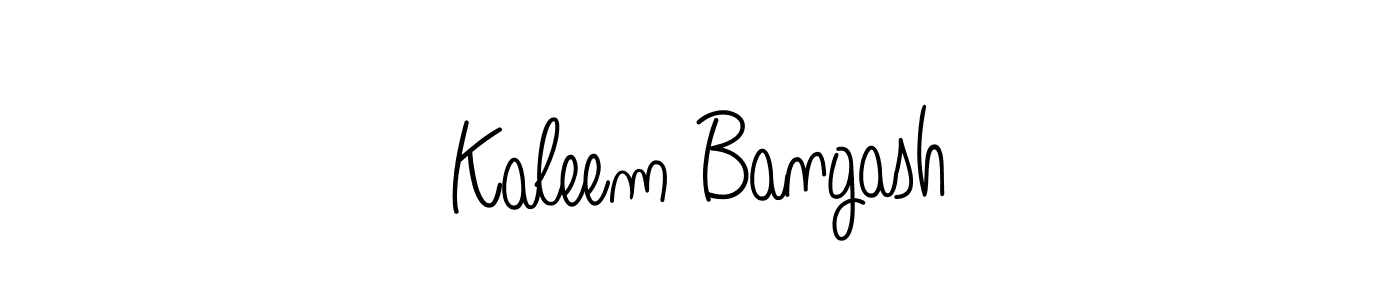 Also we have Kaleem Bangash name is the best signature style. Create professional handwritten signature collection using Angelique-Rose-font-FFP autograph style. Kaleem Bangash signature style 5 images and pictures png