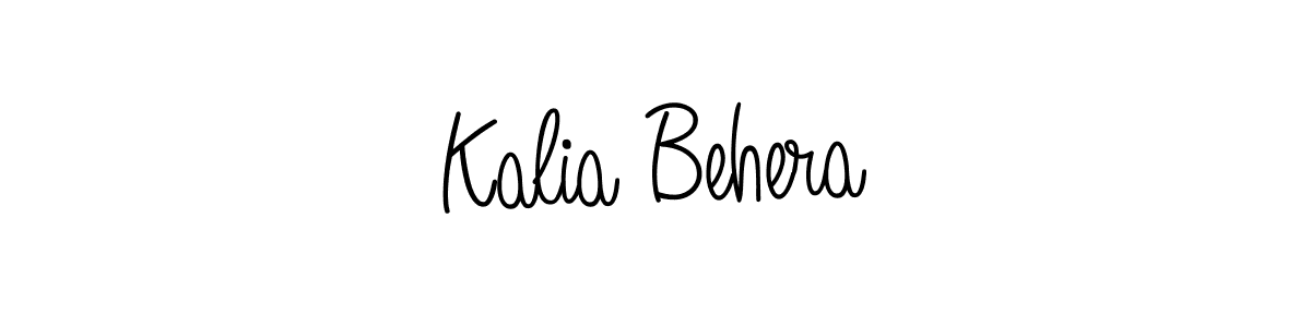 How to make Kalia Behera name signature. Use Angelique-Rose-font-FFP style for creating short signs online. This is the latest handwritten sign. Kalia Behera signature style 5 images and pictures png