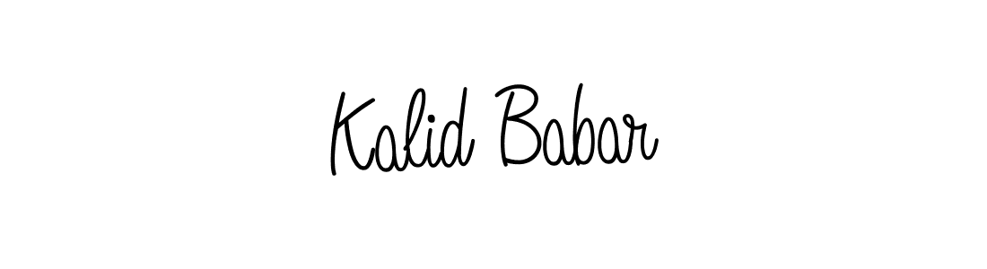 Design your own signature with our free online signature maker. With this signature software, you can create a handwritten (Angelique-Rose-font-FFP) signature for name Kalid Babar. Kalid Babar signature style 5 images and pictures png